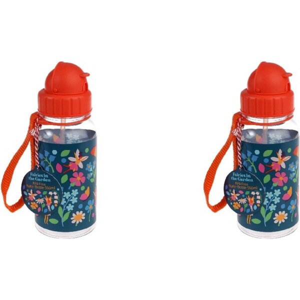 2x Rex London Kids/Child 500ml Plastic Water Bottle Sip Drink Tumbler Fairies