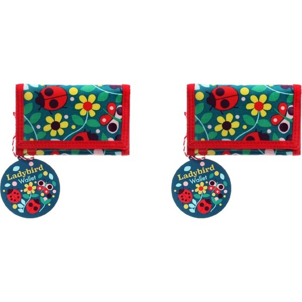 2x Rex London Kids/Childrens Wallet Trifold Money/Card Holder 24.5cm Ladybird
