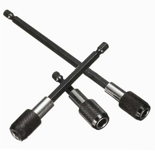 3PCS Screwdriver Bit Extension Set 1/4 Hex Shank Quick Release Drill Adapter Kit