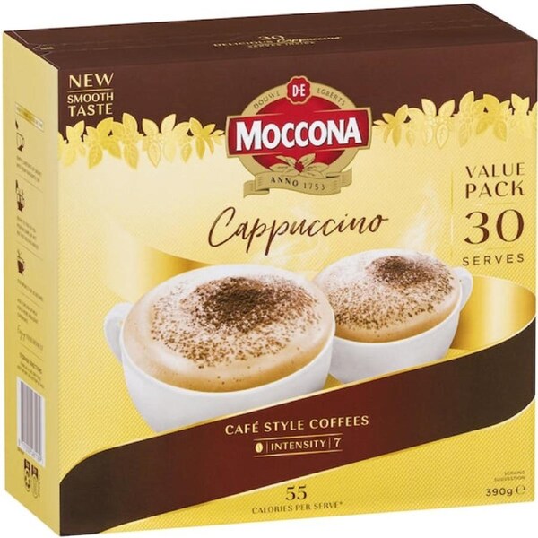 Moccona Coffee Sachets Cappuccino 30 Pack