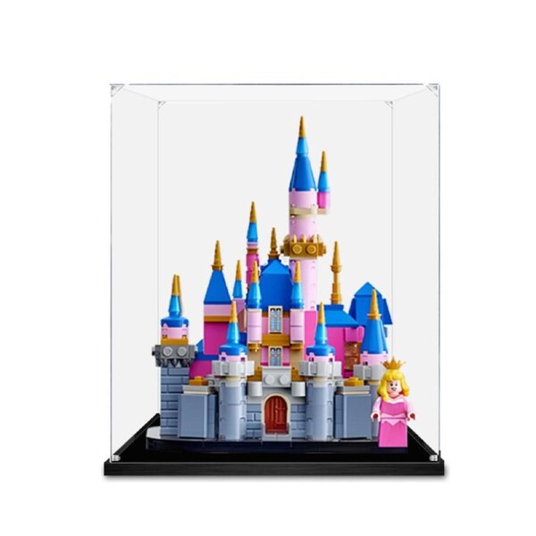 Acrylic Display Case for LEGO 40720 Mini Disney Sleeping Beauty Castle Figure Storage Box Dust Proof Glue Free