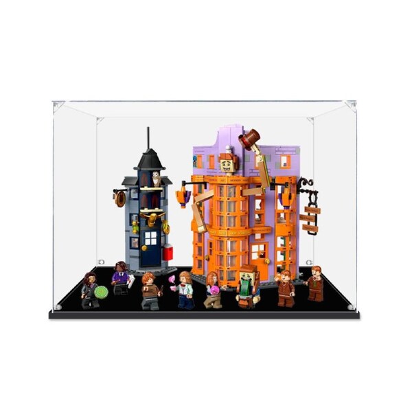 Acrylic Display Case for LEGO 76422 Harry Potter Diagon Alley Weasleys' Wizard Wheeze Figure Storage Box Dust Proof Glue Free