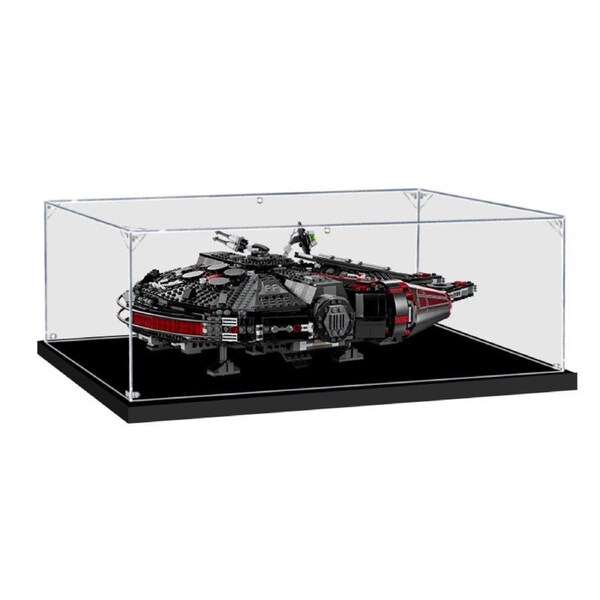 Acrylic Display Case for LEGO 75389 Star Wars Rebuild the Galaxy Dark Millennium Falcon Figure Storage Box Dust Proof Glue Free