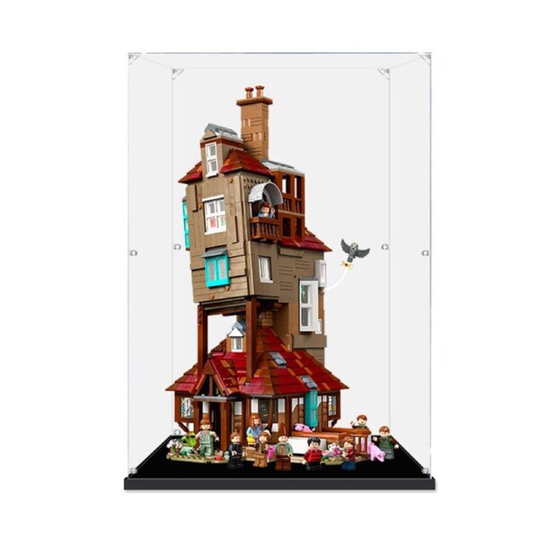 Acrylic Display Case for LEGO 76437 Harry Potter The Burrow Collector's Edition Figure Storage Box Dust Proof Glue Free
