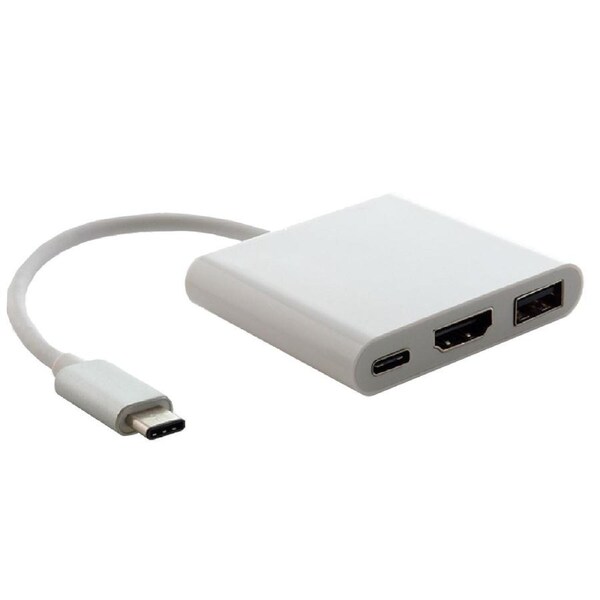Astrotek USB 3.1 Type-C USB-C to USB-C HDMI USB-A Hub Adapter Converter Cable Male to Female 4K 30Hz for Apple MacBook Chromebook Pixel