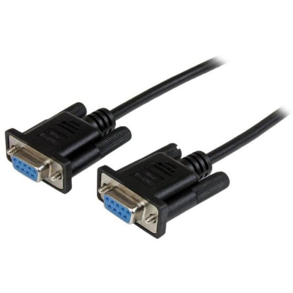 Astrotek 3m Serial RS232 Null Modem Cable - DB9 Female to Female 9 pin Wired Crossover for Data Transfer btw 2 DTE devices Computer Terminal Printer