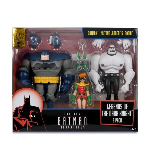DC Direct New Batman Adventures: Legends of The Dark Knight Batman and Mutant Leader and Robin 3 Pack Action Figure Set