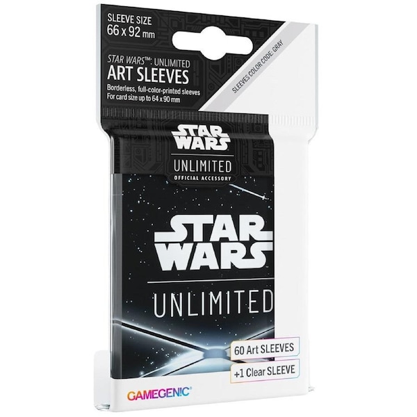 Gamegenic Star Wars Unlimited Art Sleeves - Card Back Black