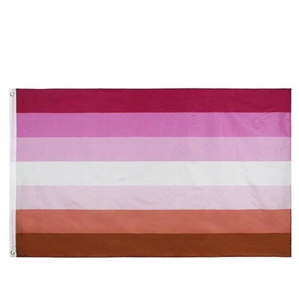 150X90Cm Lesbian Flag Rainbow Pride Lgbt Mardi Gras Party Outdoor Heavy Duty