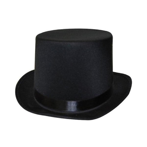 Black Satin Top Hat