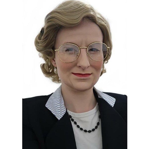 Mrs Housekeeper Old Lady Short Blonde Wig