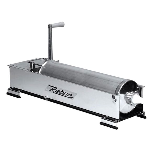 Reber 12kg Capacity Stainless Steel 2 Speed Sausage Filler / Stuffer Made in Italy + Funnels