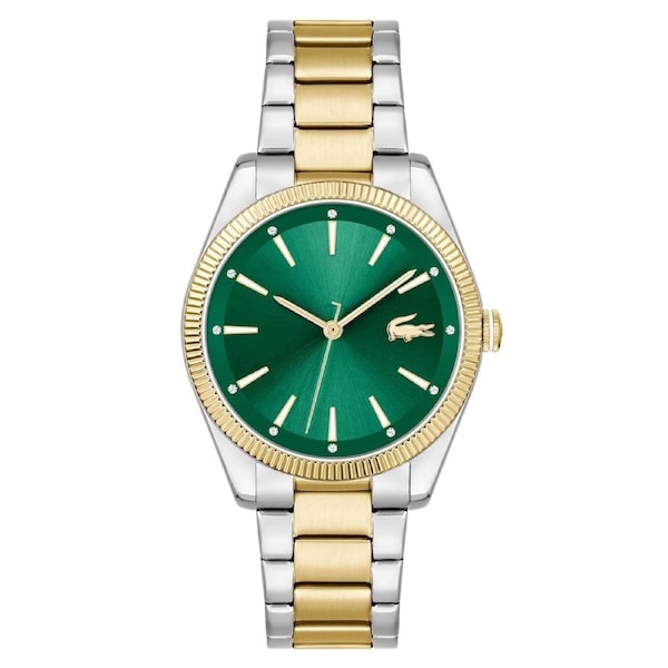 Lacoste Two-Tone Steel Dark Green Dial Women's Watch - 2001415