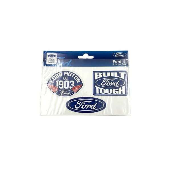 FORD Small Sticker Set - 3 Stickers Per Sheet - Ford Logo Decal