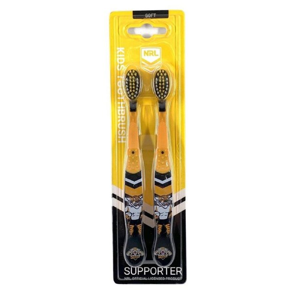 NRL Mascot Kids Toothbrush - West Tigers - Soft