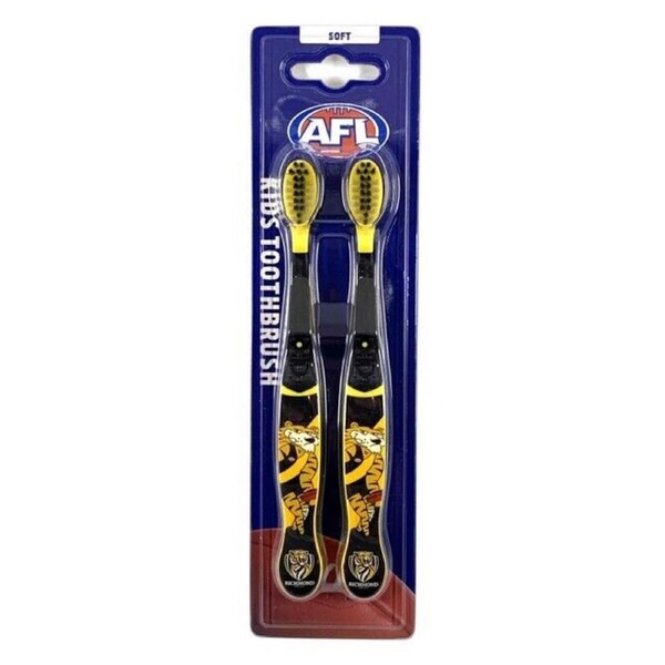 AFL Mascot Kids Toothbrush - Richmond Tigers - Soft/Medium