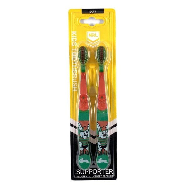 NRL Mascot Kids Toothbrush - South Sydney Rabbitohs - Soft
