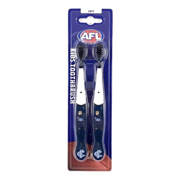 AFL Mascot Kids Toothbrush - Carlton Blues - Soft/Medium