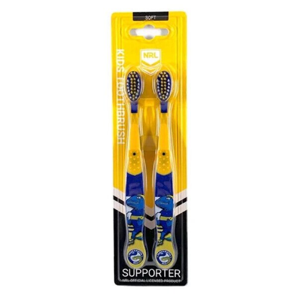 NRL Mascot Kids Toothbrush - Parramatta Eels - Soft