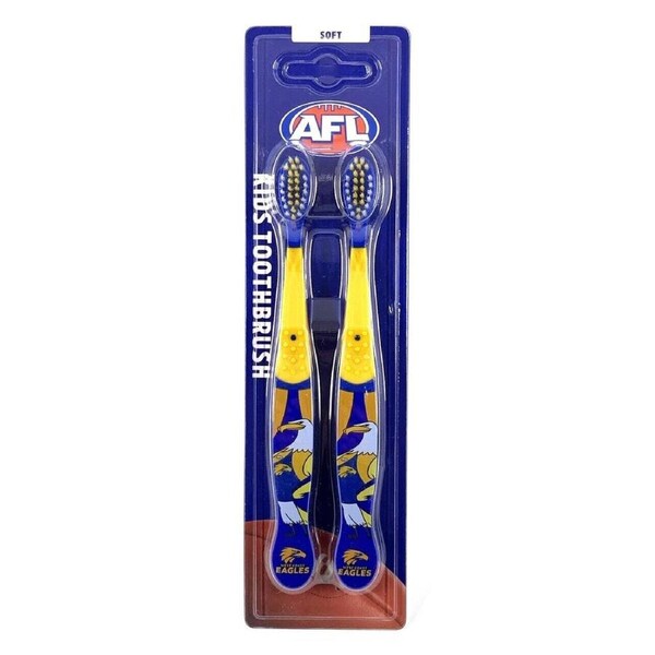 AFL Mascot Kids Toothbrush - West Coast Eagles - Soft/Medium