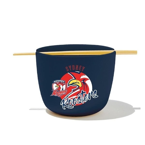 NRL Noodle Bowl with Chopsticks - Sydney Roosters - Ceramic - 490ml