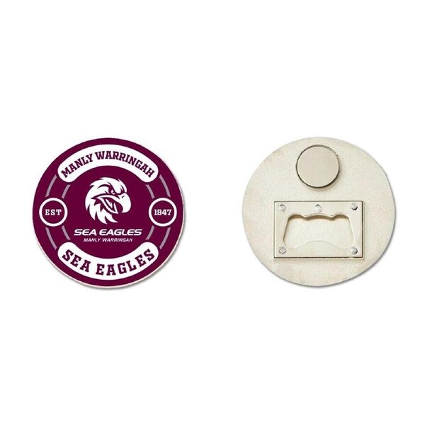 NRL Bottle Opener Magnet - Manly Sea Eagles - Rugby League