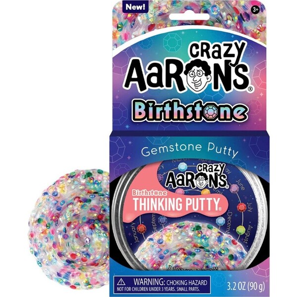 Crazy Aarons Thinking Putty Birthstone Trendsetters Kids Play Toy 10cm 3y+
