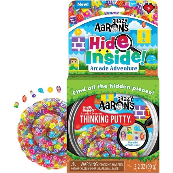 Crazy Aarons Thinking Putty Arcade Adventure Hide Inside Kids Toy 10cm 3y+