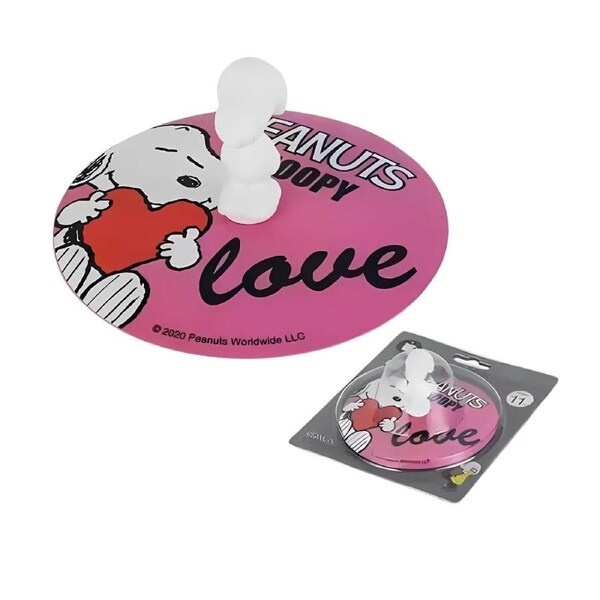 Snoopy Silicone Lid for Cup & Bowl - Pink