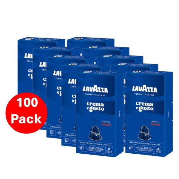 Lavazza Crema E Gusto Nespresso Compatible Coffee Pods 100 Pack