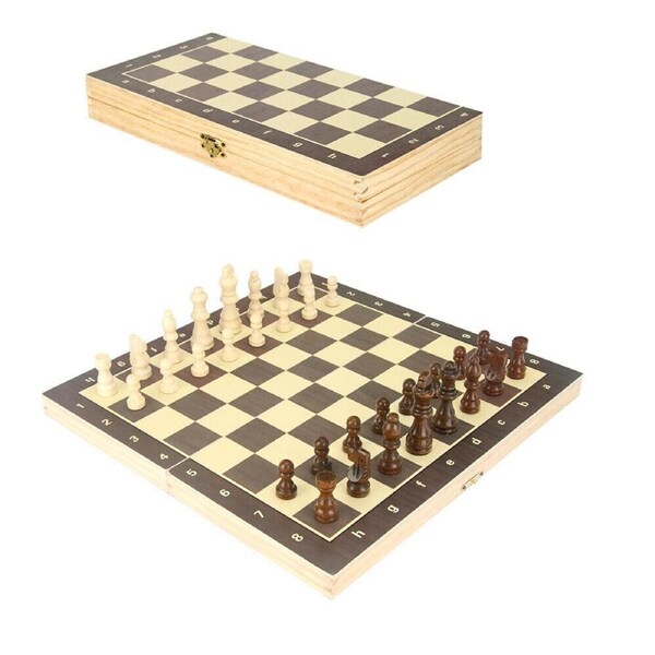 Folding Magnetic Board Large Chess Wooden Set