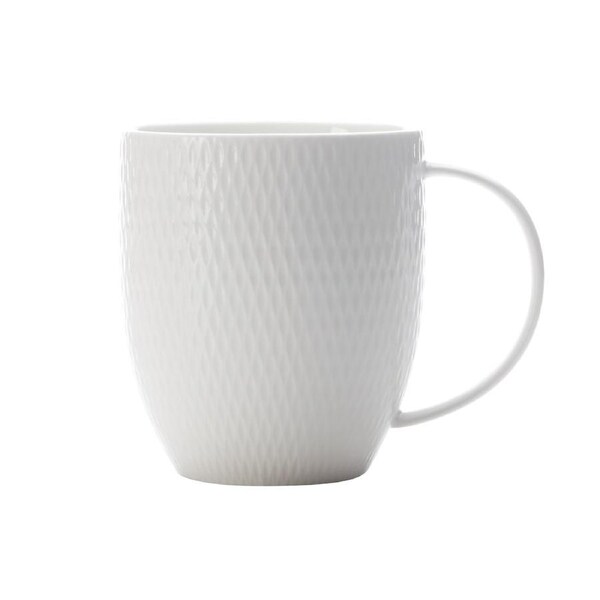 MAXWELL & WILLIAMS WHITE BASICS DIAMONDS COUPE MUG 370ML