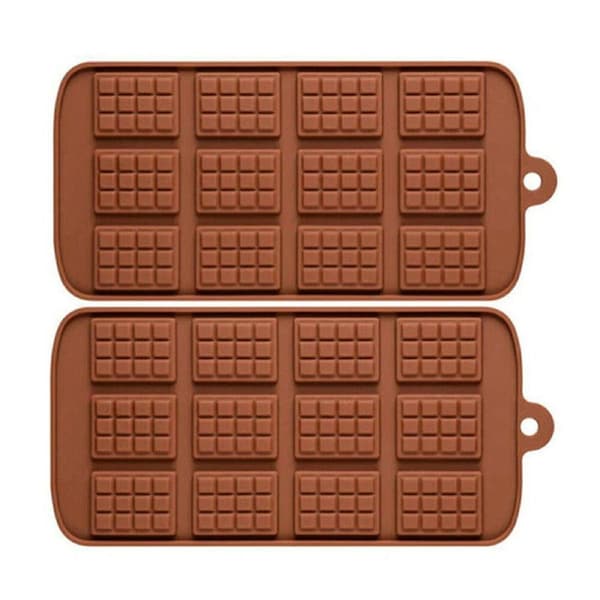 2x Mini Chocolate Bar Flexible Silicone Mold