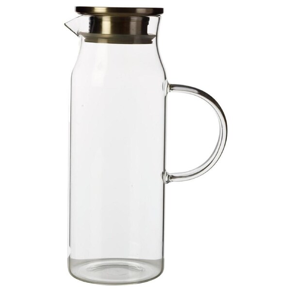 Maxwell and Williams Blend Glass Jug Stainless Steel Lid 1.5Litres