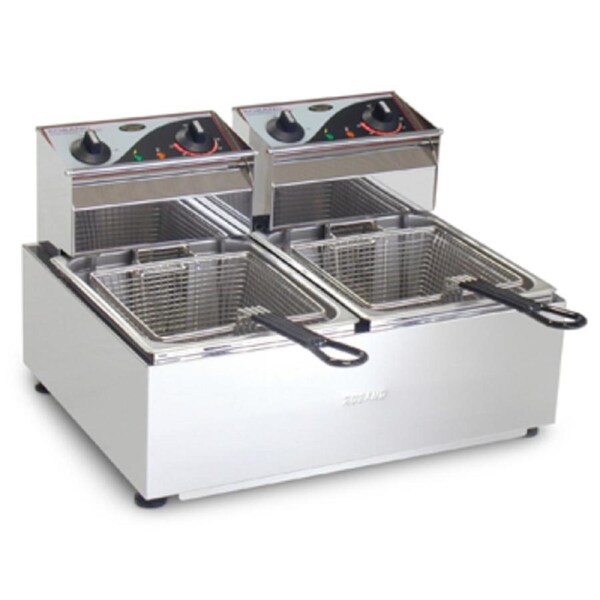 Roband Double 5L Pan 2 Basket Counter Top Fryer