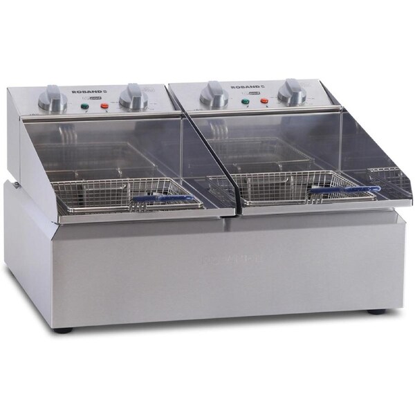 Roband Double 5L Pan 2 Basket Counter Top Frypod Fryer