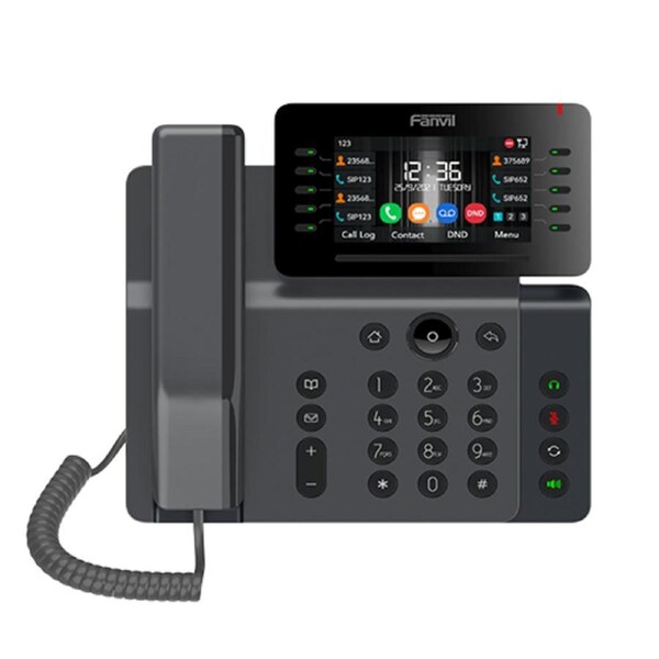 Fanvil V65 Prime Business Phone, 4.3' Adjustable Screen, built-in BT and Wi-Fi, 20 Lines, 45 DSS Keys, HD Voice Quality, SBC Ready, 2 Years WTY