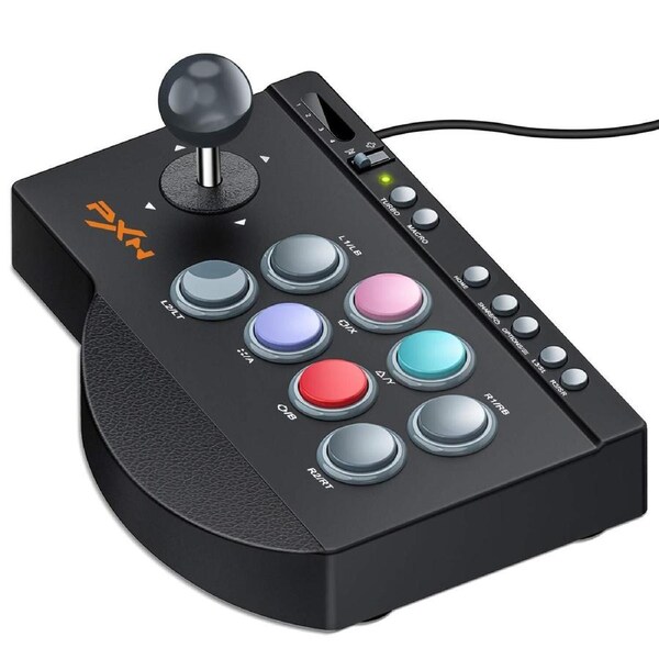 Arcade Fight Stick for Switch 1 2 PC PS4 Xbox with Turbo Macro and Joystick Mode