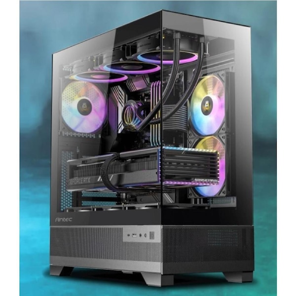 Antec CX700 ARGB Black, ATX, USB 3.0 and Type-C 3.2 Gen 2, Tool Free Panels, Vertical Cooling, 3x 120mm ARGB Fans, Gaming Case