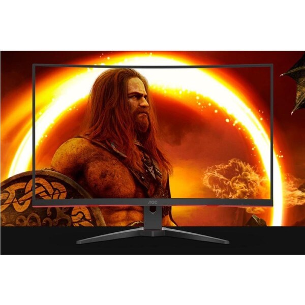 AOC 31.5' Curved 0.5ms 240Hz, FHD 1080 FreeSync Premium, Ultra Narrow Border Gamer's Choice - DP x 1, HDMI x 2. VESA100mm Low Blue monitor