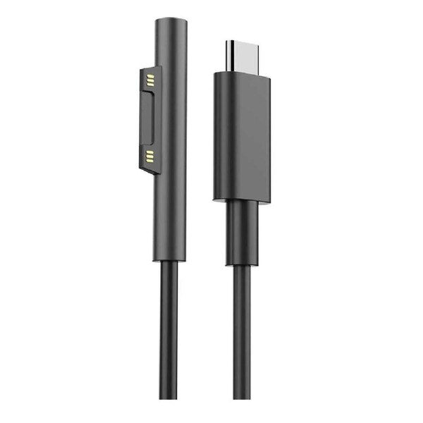 Generic USB-C To Microsoft Surface Laptop Cable (1.5M) Black - Surface Pro, Surface Go, Surface Book, Magnetic Connection, Support USB-PD