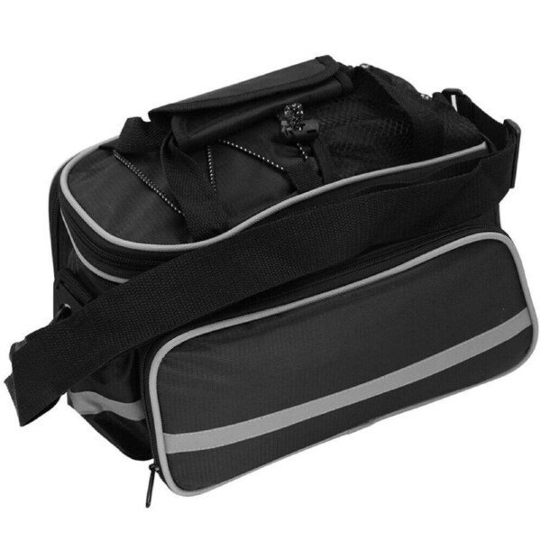 Black Cycling Rear Seat Storage Bag Waterproof