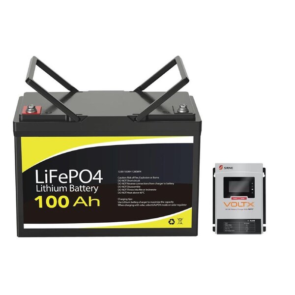 12V 1280Wh Lithium Battery + 50A DC-DC Charger Bluetooth