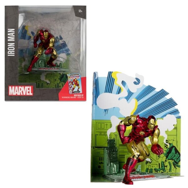 McFarlane Marvel Iron Man 1:10th Scale Collectible with Scene (The Invincible Iron Man #126)