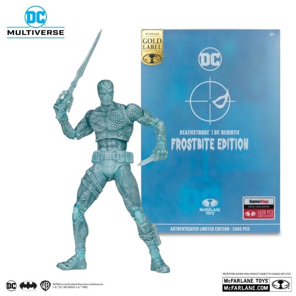McFarlane DC Multiverse Deathstroke (DC Rebirth) Frostbite Edition 7 inch Action Figure Gold Label Figure