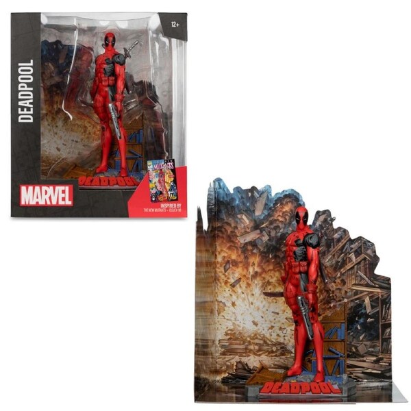 McFarlane Marvel Deadpool 1:10th Scale Collectible with Scene (The New Mutants #98)