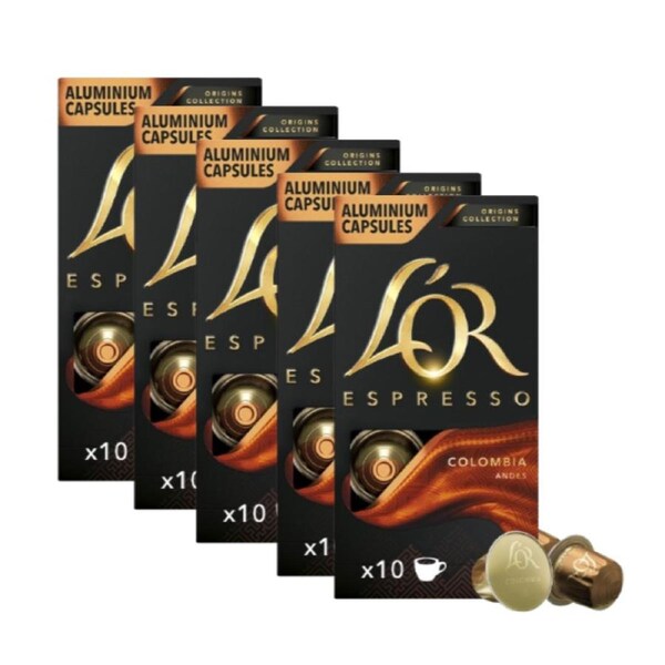 L'or Espresso Colombia Intensity 8 Coffee Capsules 50 Pack