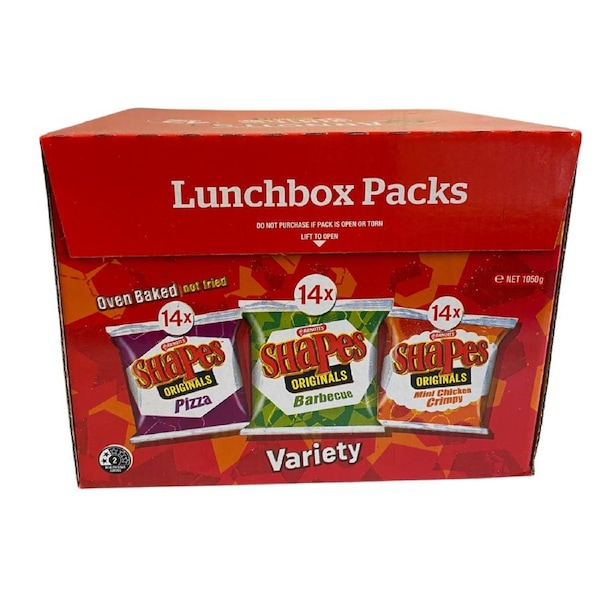 Arnott's Shapes Originals Assorted Flavours 42 Packs 1050g