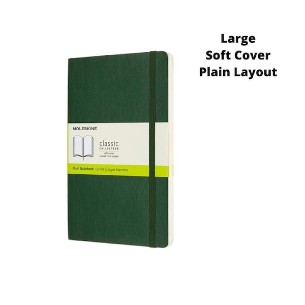 Moleskine Classic Large Soft Cover Notebook Grid - Myrtle Green