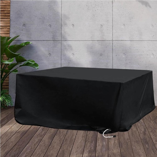 Oxford Outdoor Furniture Cover Waterproof Table Chair Sofa Protector w/Tie Strap Black / 350cm x 260cm x 90cm